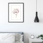 Wandbild Magnolia Blossom (40x50 cm) im schwarzen Rahmen mit Magnolienblüte.