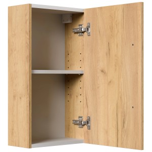 Posseik Hängeschrank 62 cm, Eiche Gold Dekor, offene Tür mit Einlegeboden.