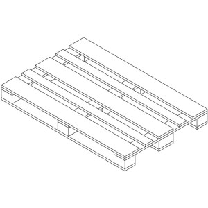 Steingraue Osmo Möbelpalette aus Nadelholz, endbehandelt, für Möbelbau und Regalböden.