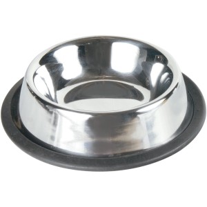 Jollypaw Katzennapf aus Edelstahl mit Gummiring, 0,2 l, ø 15 cm.