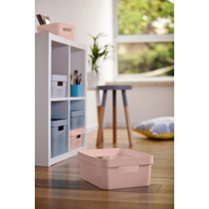 Curver Infinity Box Rosa, 26,6x35,6x13,6 cm. Aufbewahrungsbox für Büro, Bad oder Wohnzimmer.