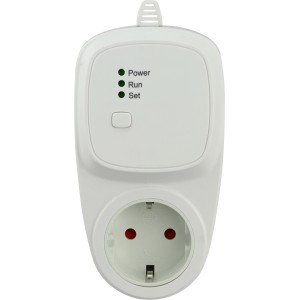 Funk-Empfänger Infrae Smart & Easy WiFi, weiß, für elektrische Heizgeräte. Steckdosenadapter mit LEDs.