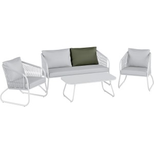 Olivgrünes Ersatz-Rückenkissen für OBI Loungesofa Scafford. Bequemes Gartenmöbel-Zubehör.