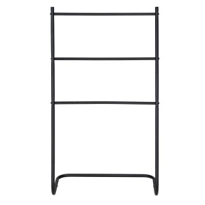 Allstar Handtuchständer Aracena 3 Stangen 46 cm x 82 cm x 35 cm Schwarz Matt