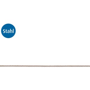 Conacord Bilderseil aus Stahl, Ø 1,5 mm. Robustes Mehrzweckseil als Meterware.