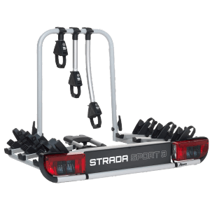 Atera Strada Sport 3 Fahrradträger für Anhängerkupplung, geeignet für E-Bikes und bis zu 3 Fahrräder.