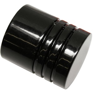 Gardinia Endstück Chicago Zylinder, Ø 20 mm, schwarz, 2er-Pack für Stilgarnituren.