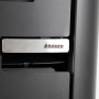 Detailaufnahme: Aduro 15 Kaminofen in Schwarz mit Automatik und Stahlverkleidung.