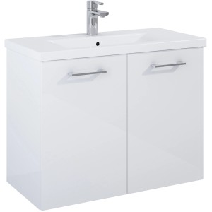 Waschbeckenunterschrank 80 cm Cheese Weiß 2 Türen