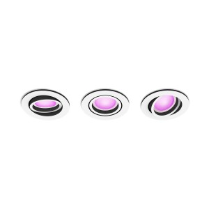 Philips Hue Smart-Einbauspot Centura White & Color Ambiance Weiß 3er Pack