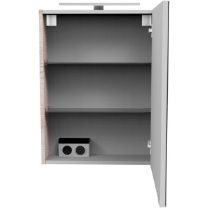 Offener Fackelmann Spiegelschrank SBC Alaska Esche 50 cm mit zwei Einlegeböden.