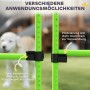 PawHut Agility Hürde für Hunde: grüne Kunststoffstangen mit verstellbaren schwarzen Klemmen für flexibles Training.