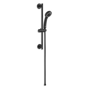 baliv Duschbrause-Set DBS-50.150, Schwarz Matt, mit Handbrause, Duschstange und Schlauch.
