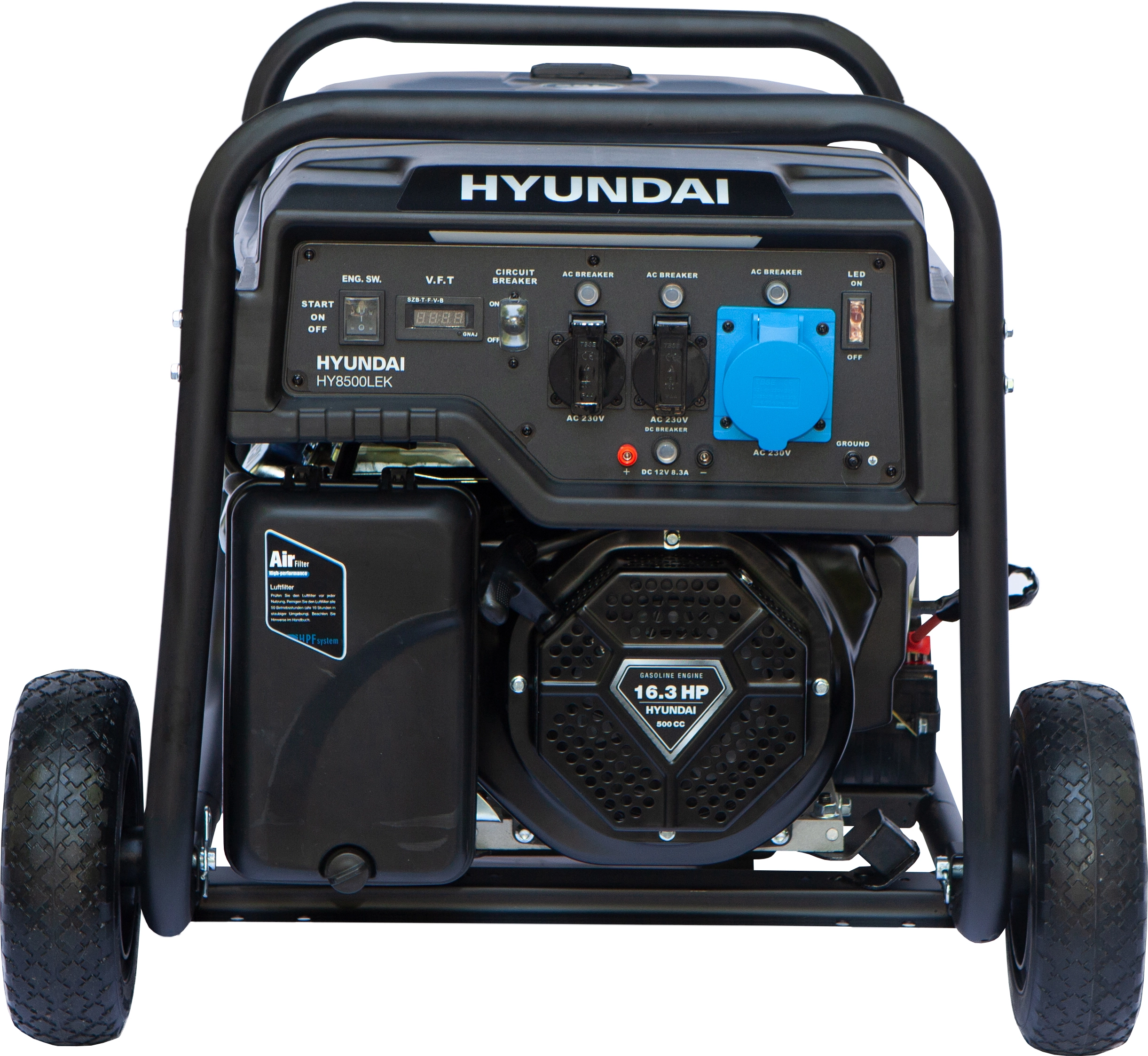 Hyundai Stromerzeuger/Benzin-Generator HY8500LEK 8,5 kW/16,3 PS
