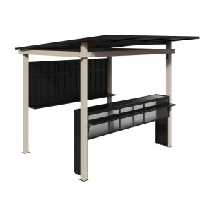 Sojag Outdoorbar Munich Lichtgrau 258 cm x 260 cm x 230 cm