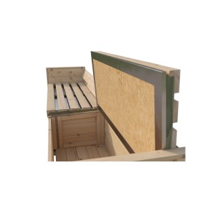 GH Killarney ST 300 Anthrazit Sitzbank mit hochgeklappter Sitzfläche und Stauraum.