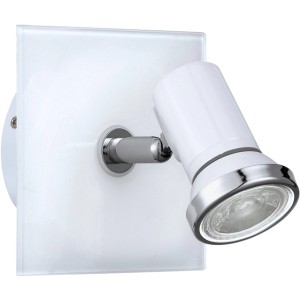 Eglo Tamara 1 Spotleuchte, 1-flammig, weiß-chrom, 3W, GU10. Badezimmerleuchte.