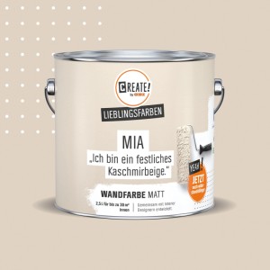 CREATE! by OBI Wandfarbe Mia Kaschmirbeige, matte Innenfarbe im Farbtopf.