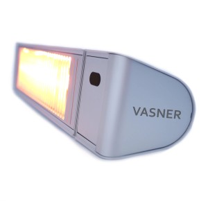 Vasner Teras X20 Infrarot-Heizstrahler, 2000W, Silber. Terrassenheizer mit Fernbedienung und Ultra Low Glare.
