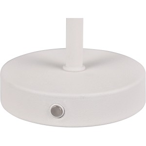 Detailaufnahme: Weißer, runder Fuß der Reality LED Tischleuchte Jeff mit Touchschalter.