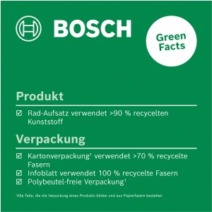 Verpackungsinformationen für Bosch Zamo Radadapter Zubehör