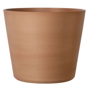 Großer Deroma Pflanztopf Original, Terracotta-Optik, Ø 77 cm, konisch, mit dickem Rand.