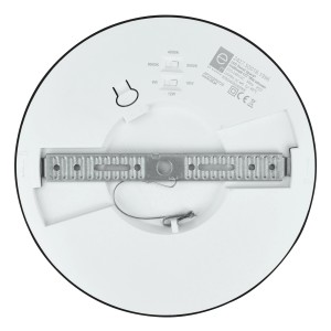 Schwarzes E2 Elektro LED-Panel Space, 18W, Multiwatt CCT Deckenleuchte, Rückansicht.
