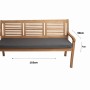 Anthrazitfarbenes Gartenbank Kissen 110x50 cm für 2-Sitzer Bänke.