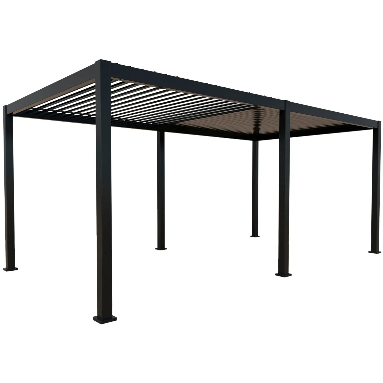 Best Cadiz Terrassenüberdachung 360x530x250 cm mit Lamellendach, Aluminium, rostfrei.