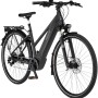 Schwarzes Fischer E-Bike Viator 6.0i mit Trapezrahmen und Brose Mittelmotor.