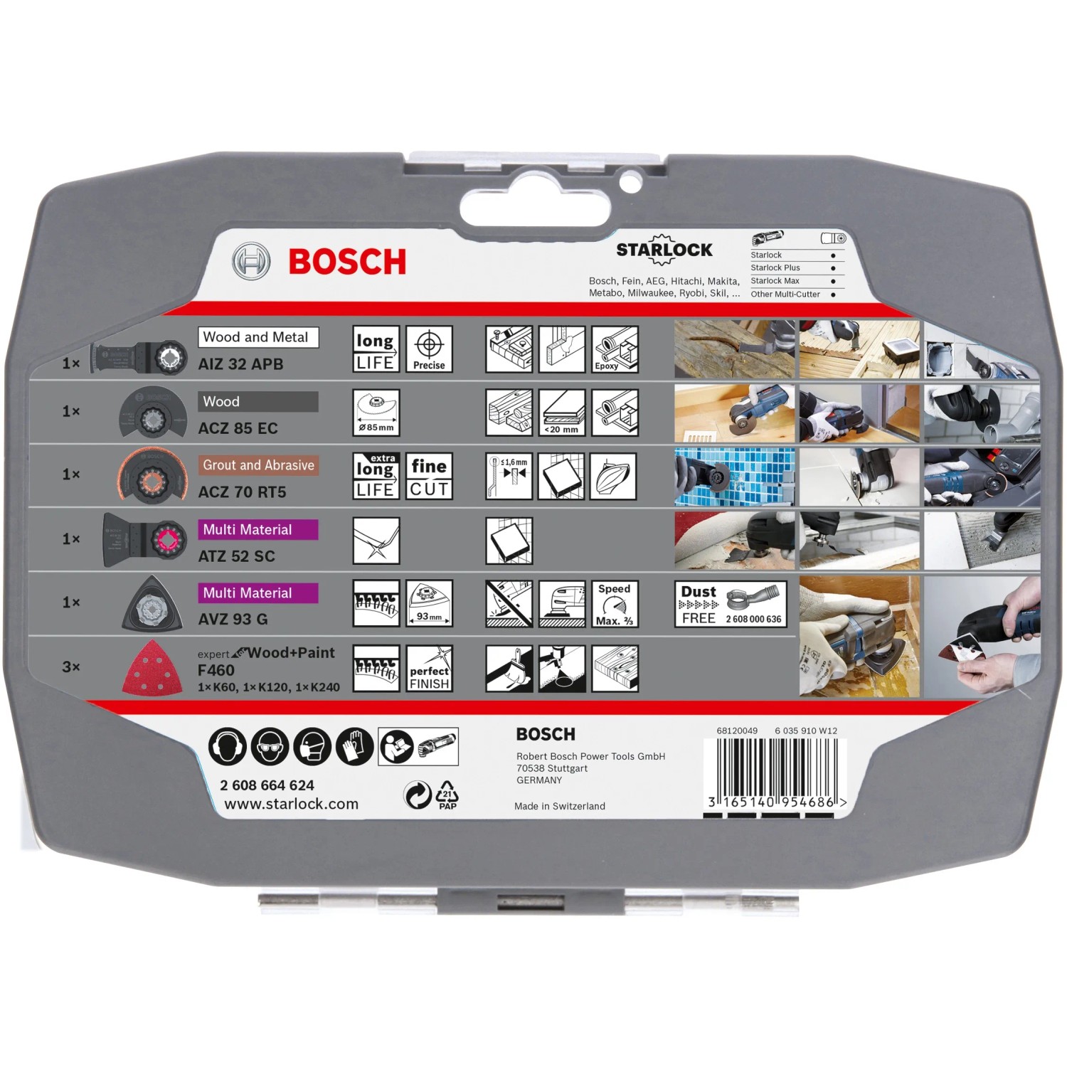 Bosch Starlock Renovierungs-Set, 8-teilig, Zubehör für Multifunktionswerkzeuge.