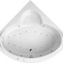 Ottofond Whirlpool Sardinia Premium, 151 cm, weiße Eck-Badewanne mit Hydromassage-Düsen.