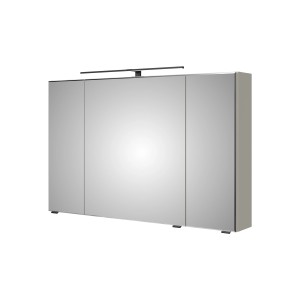 Pelipal Spiegelschrank Quantum 07, Kaschmir Matt, 110 cm mit LED-Leuchte.