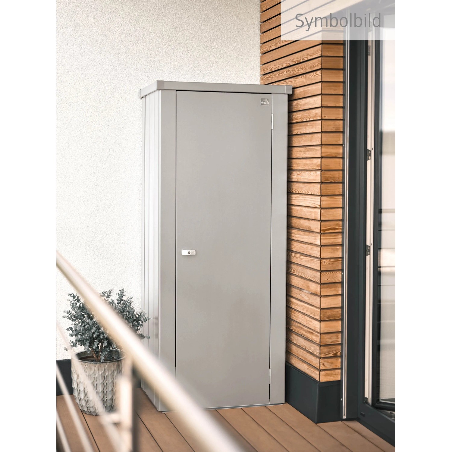 Biohort Terrassenschrank Julia Gr. M High Silber-Metallic_4