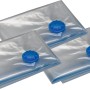 Vakuum-Kleiderbeutel 3er-Set zur platzsparenden Aufbewahrung von Textilien.