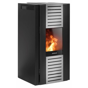Justus Pelletofen Sirkos 2.0, 6 kW, Stahl Schwarz mit Automatik. Moderner Pelletofen für behagliche Wärme.