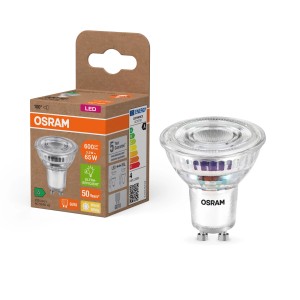 Osram GU10 LED-Leuchtmittel, 3,3W, Reflektorform, warmweißes Licht. Energiesparend und langlebig.