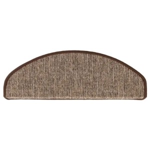 KARAT Stufenmatte Alto Selbstklebend Braun Halbrund 23,5 x 65 cm