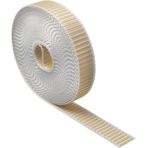 Beiger Schellenberg Rollladengurt Maxi, 23 mm breit, 6 m lang, aufgerollt.