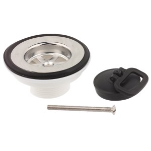 Kirchhoff Ablaufventil mit Stopfen, Ventilkelch und Schraube für Spüle.