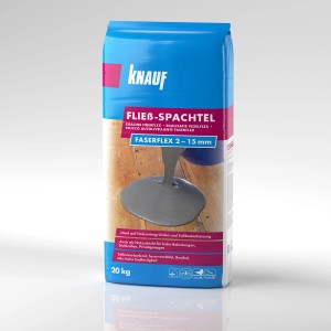 Knauf Fließspachtel Faserflex 15, 20 kg Sack, selbstverlaufend und faserverstärkt.