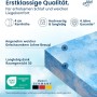 AM Gelschaum Topper, blau-weiß, 4 cm Kernhöhe, RG50, Made in Germany, OEKO-TEX zertifiziert für Matratzen.