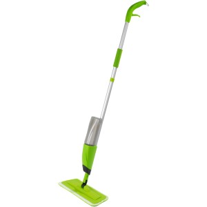 Wenko Sprüh-Mop Grün, 128cm, Reinigungsgerät mit integriertem Tank für müheloses Putzen.