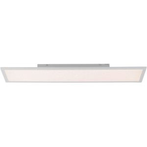Weißes LED-Panel Fleet von Just Light, 100x25 cm, für Deckenmontage.