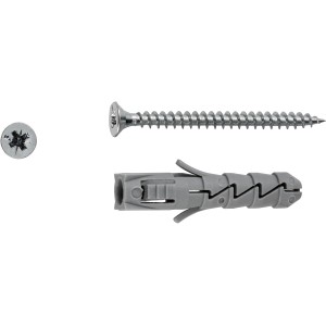 LUX Spreizdübel mit Schraube, 10x50mm, 4er-Set, für zuverlässige Befestigungen.