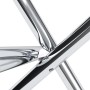 okwish Esstisch mit Glas Metall Wohnzimmer Rundtisch 80x80x76cm Silberfarben_8
