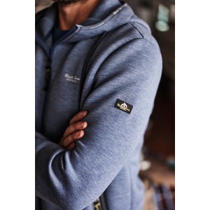 Uncle Sam Scuba-Jacke in Marineblau, Größe M, mit Kapuze und reflektierenden Details für Arbeitskleidung.