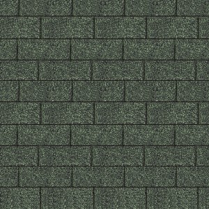 Rechteckige, dunkelgrüne Karibu Dachschindeln für Gartenhäuser, 3m² Paket.