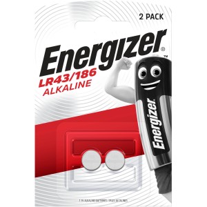 Energizer LR43/186 Alkaline Knopfzellen 1,5V, 2er-Pack
