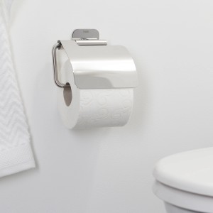 Tiger Colar Toilettenpapierhalter mit Deckel, Edelstahl poliert.